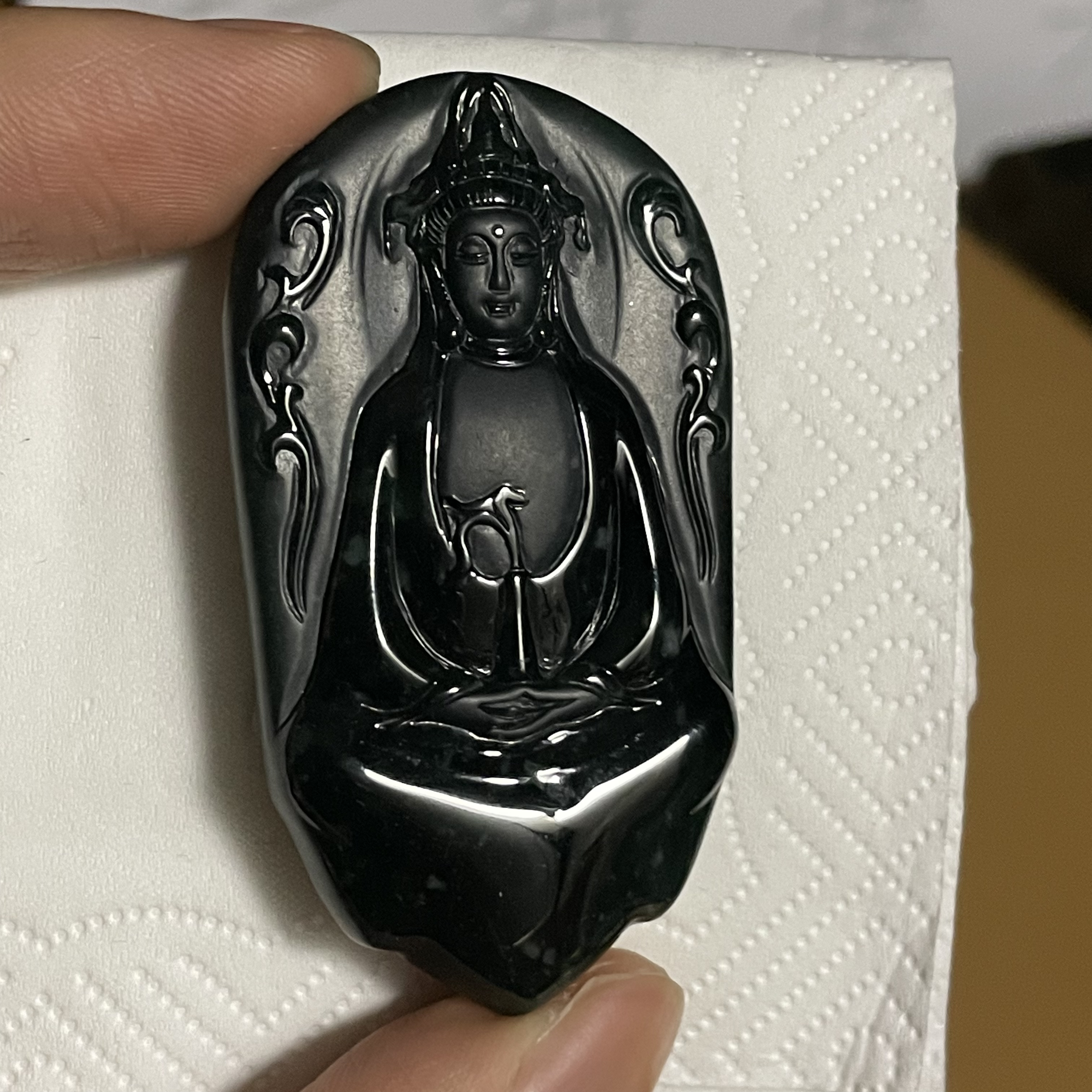 天然翡翠a货 素衣观音n2