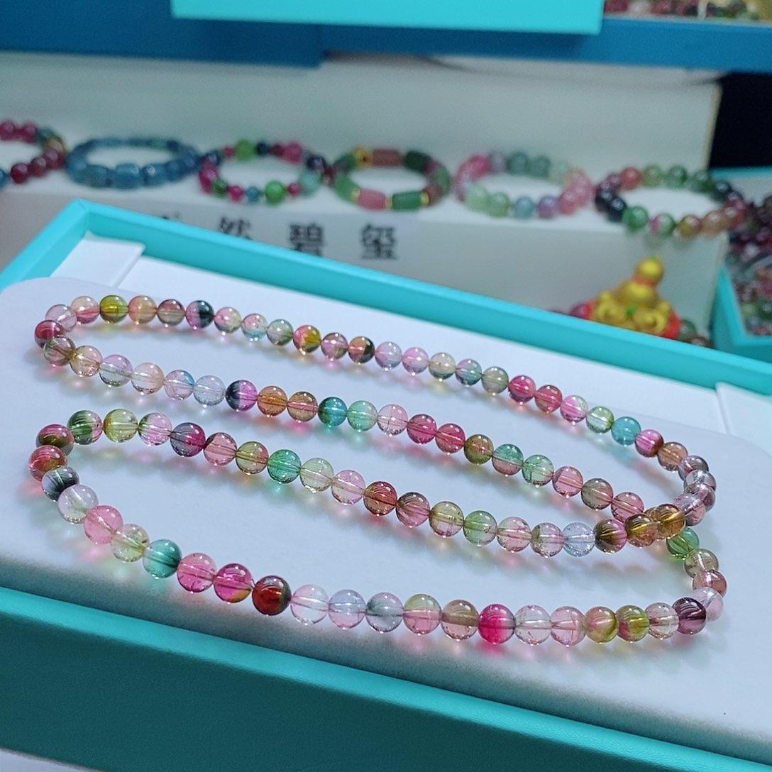 碧玺手链未镶嵌6mm左右