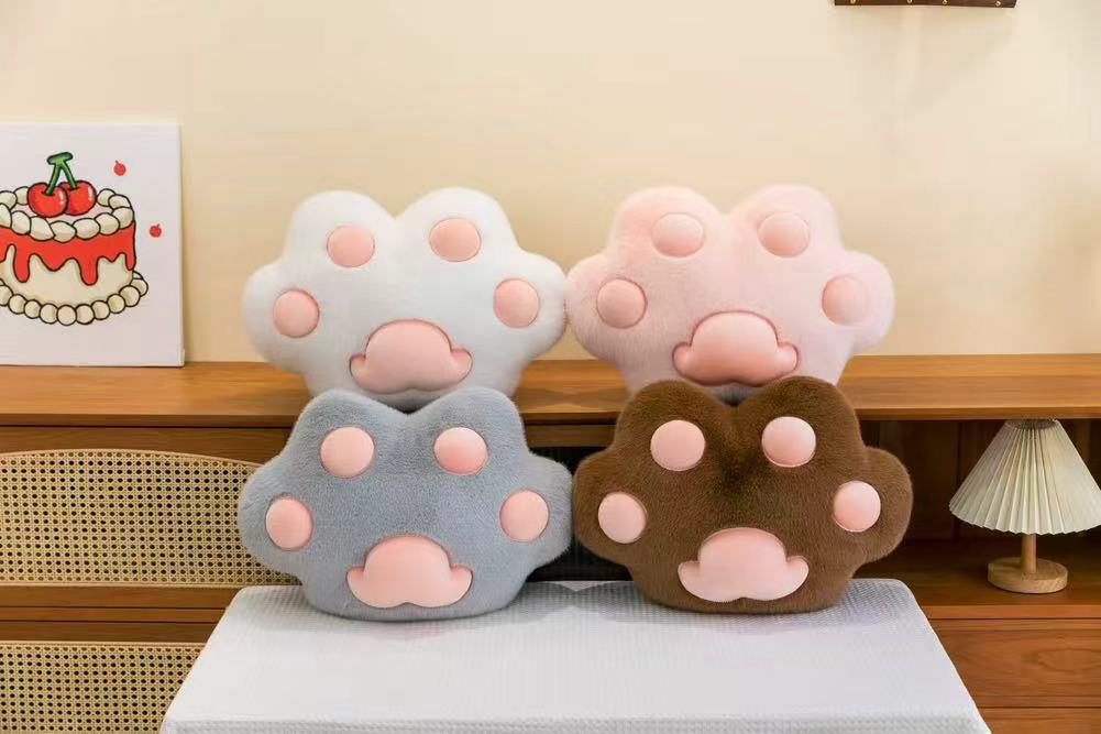 新款柔软猫爪抱枕女生睡觉抱枕靠枕毛绒玩具可爱卡通布娃娃玩偶