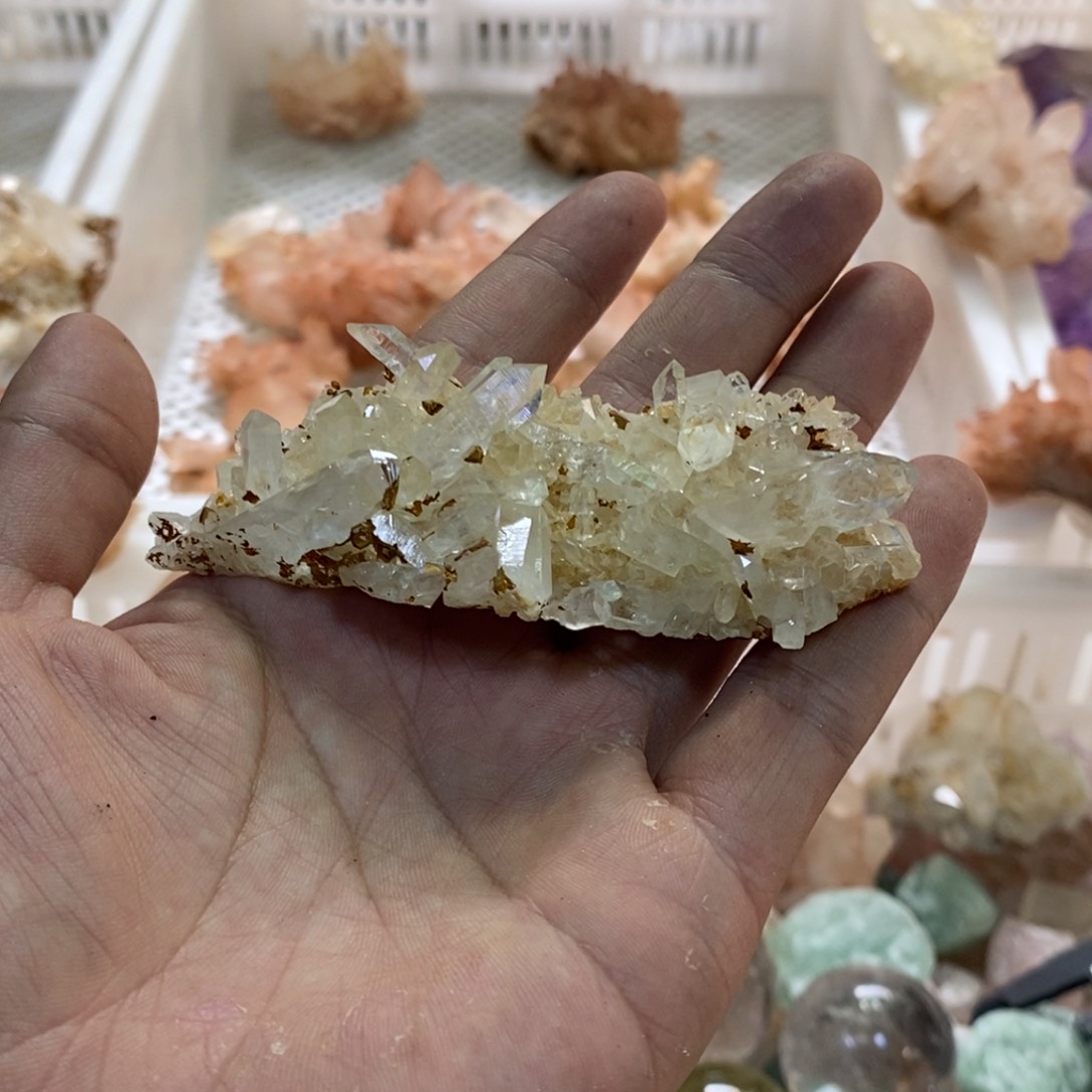 未镶嵌珠宝半成品水晶镜**月