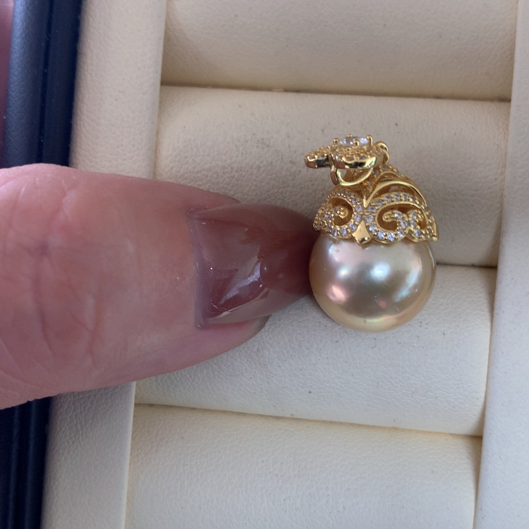 海水珍珠颈饰银S925镶嵌