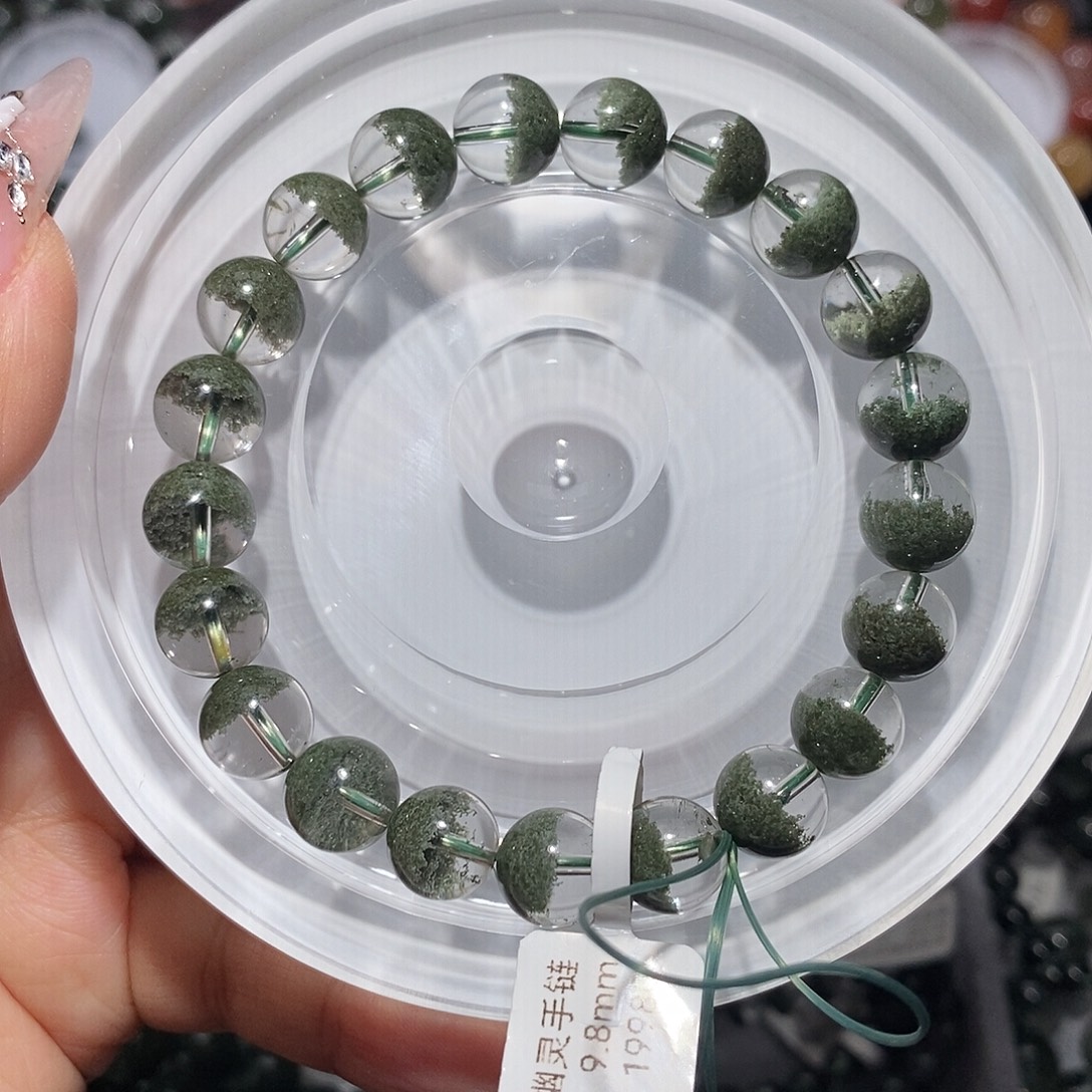 未镶嵌手链水晶绿幽灵聚宝盆