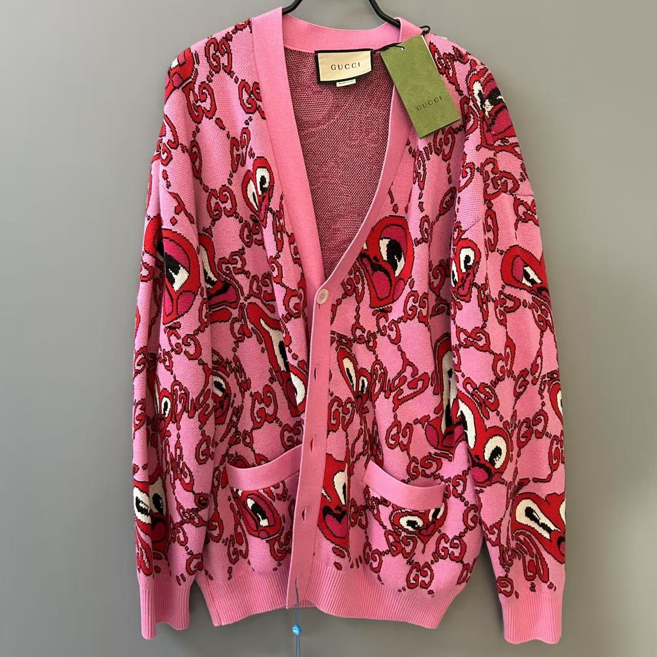 未使用 GUCCI/古驰 古驰粉色毛衣开衫