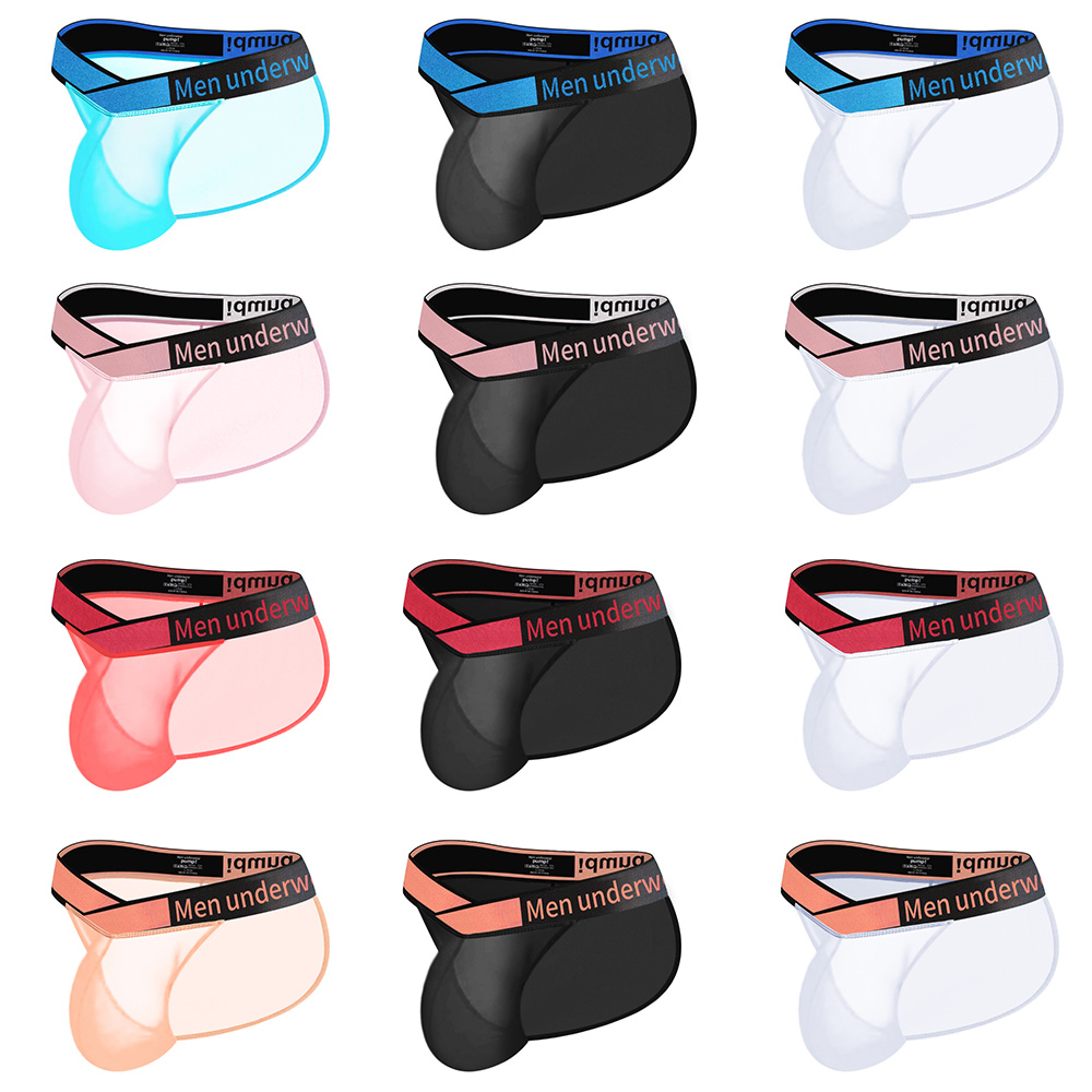 LI-TOP性感大V内裤超薄冰丝透明高叉男士三角裤运动舒适U凸裤衩