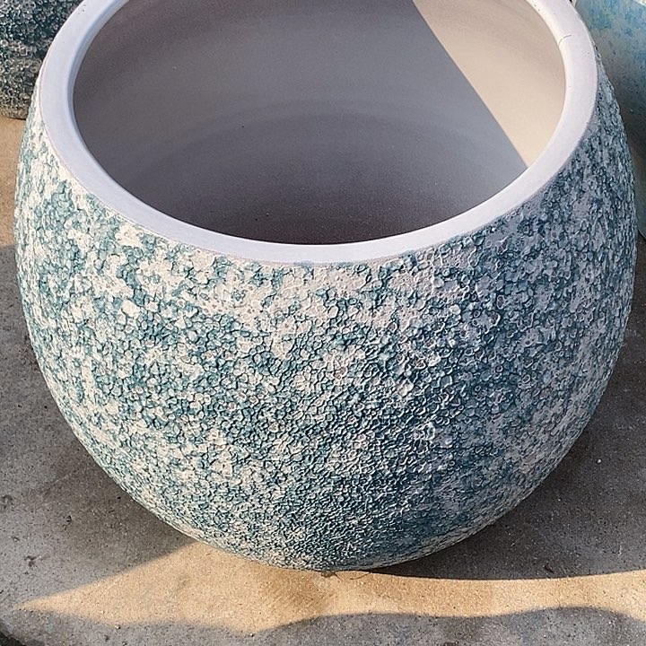 花盆紫砂口33高度35.5瑕疵青花瓷