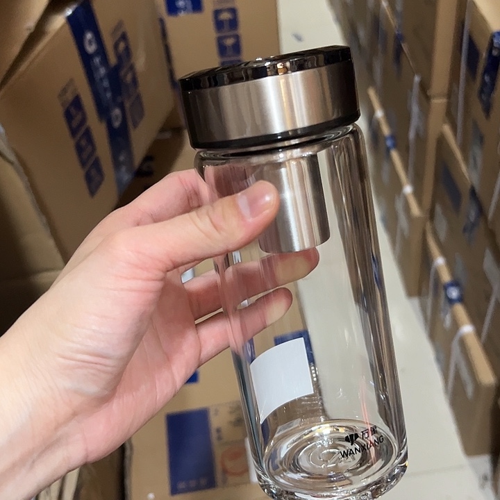 U48-70-460ml  单层烫手 杯套 黑  玻璃杯