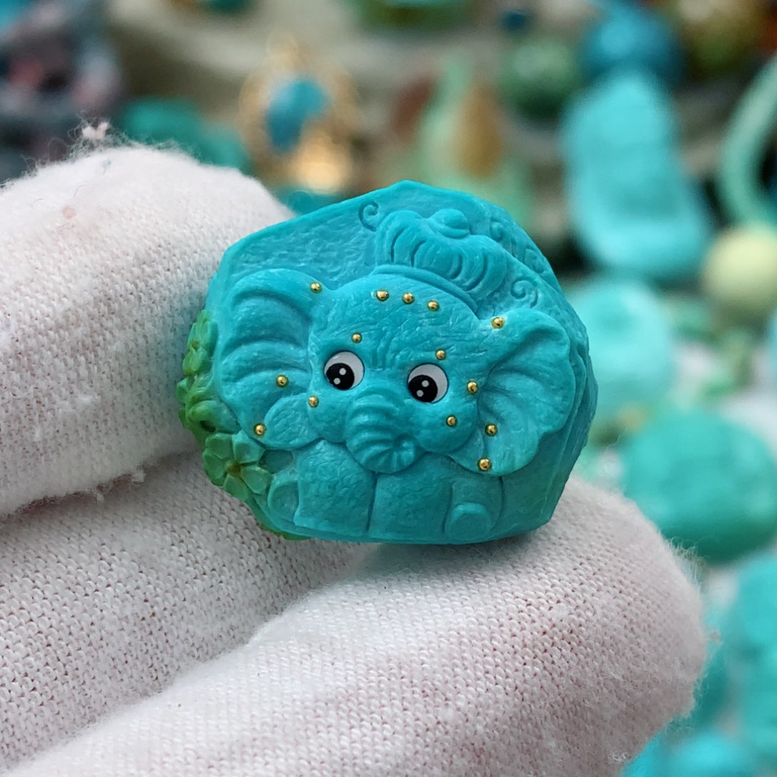 绿松石珠宝奇石未镶嵌