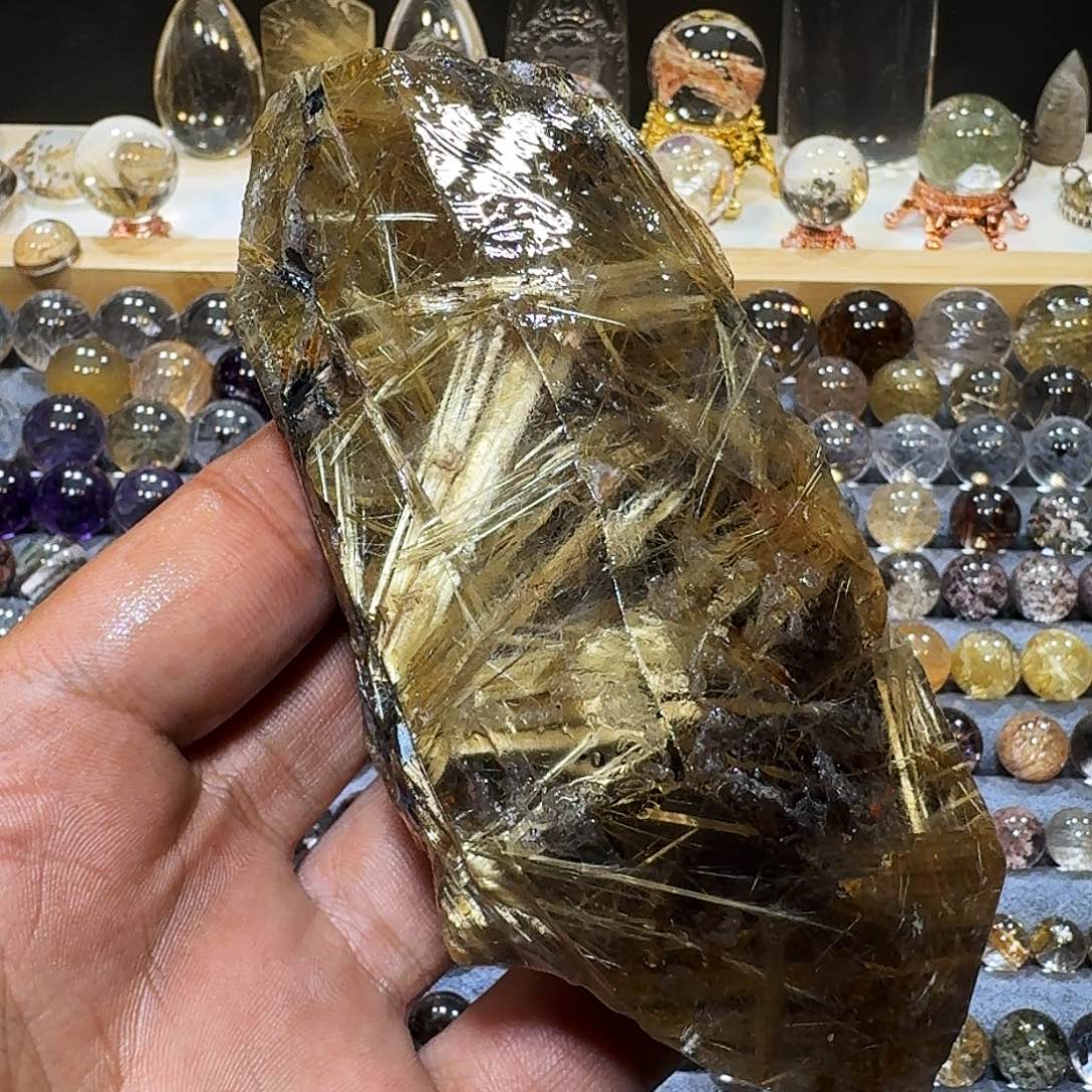 发晶钛晶裸石定制未镶嵌