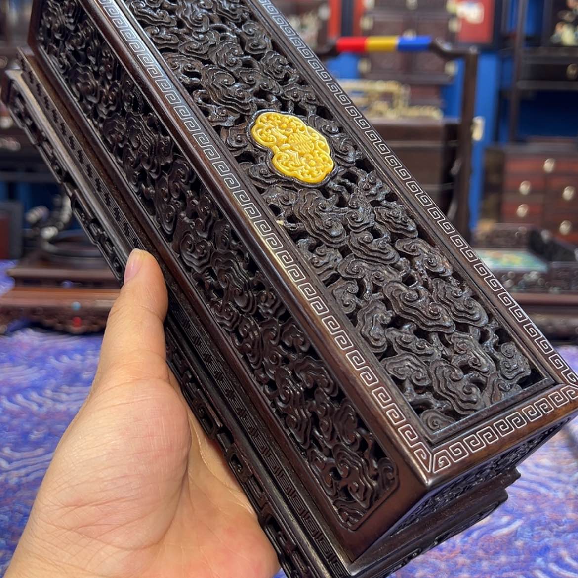 【闪购商品】红酸枝木类成套家具香盒