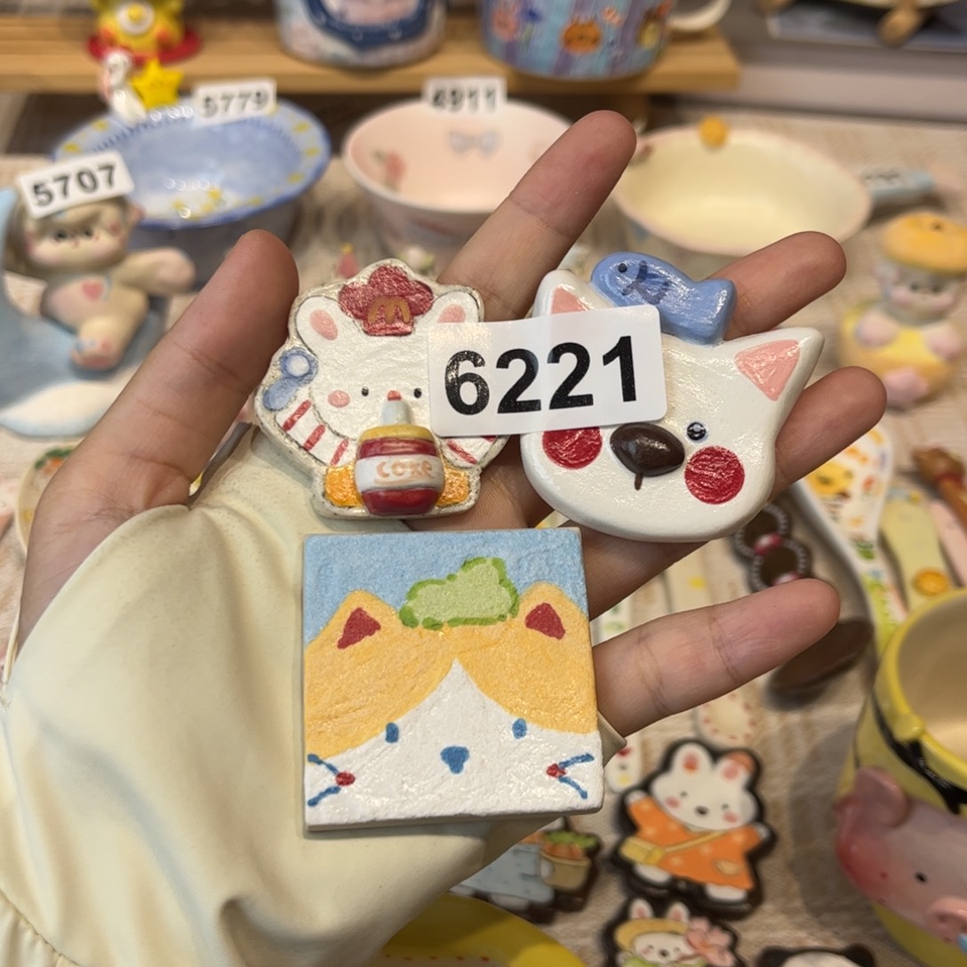 雪***ʔ瓷片6221冰箱贴3个哈哈哈哈
