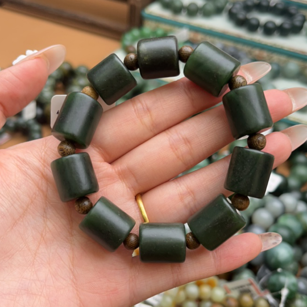 和田玉手串1221d拍一发一