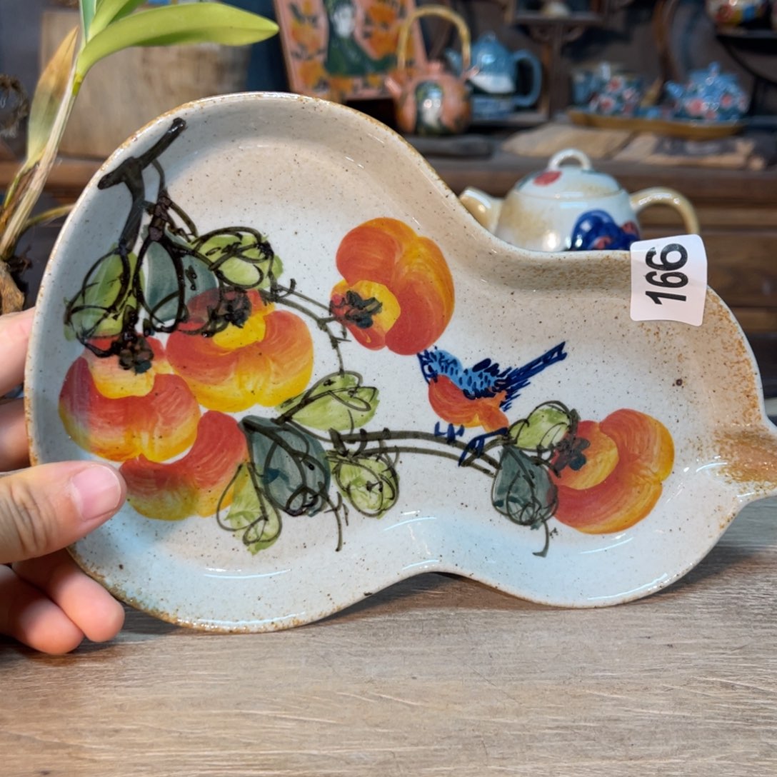 壶素浅陶瓷手工手绘