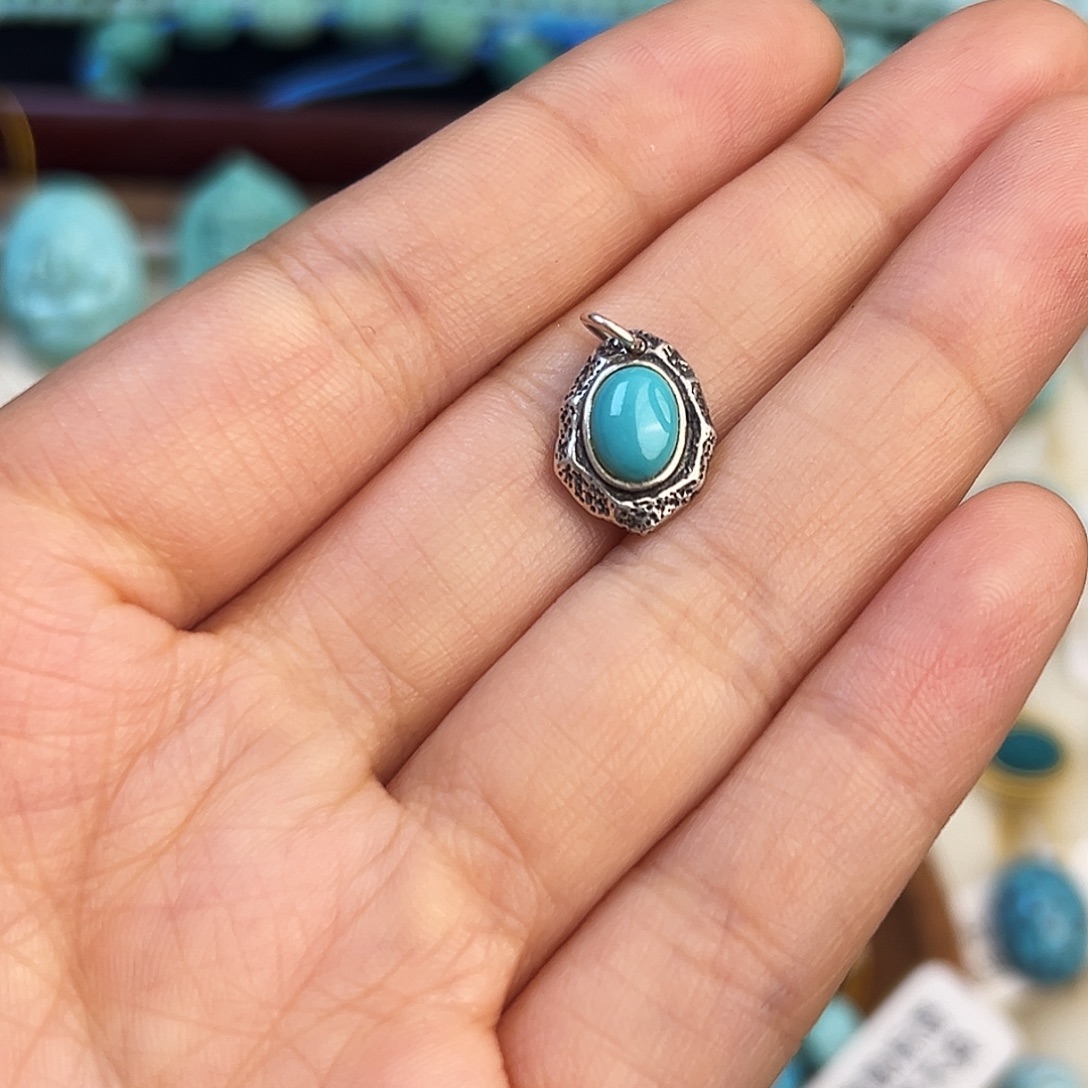 绿松石银S925镶嵌珠宝奇石