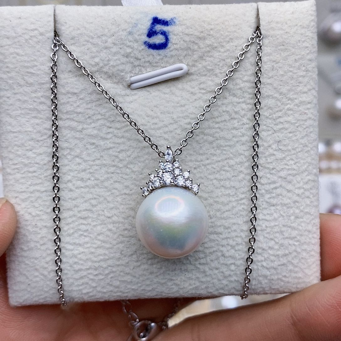 淡水珍珠颈饰银S925镶嵌
