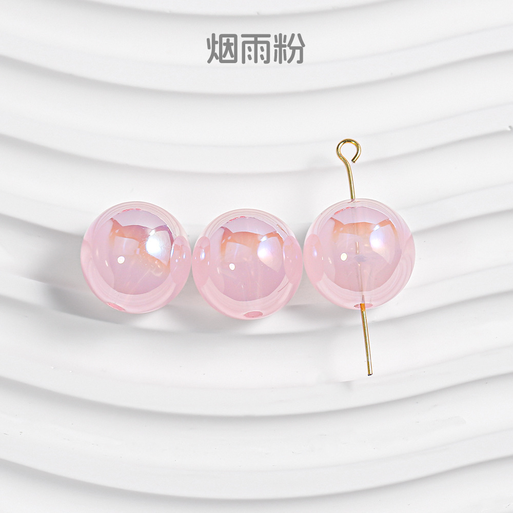 【海家】B010 水晶冻冻&烟雨系2.5直孔圆珠16MM