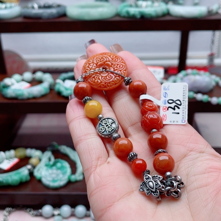 翡翠散珠手链0004