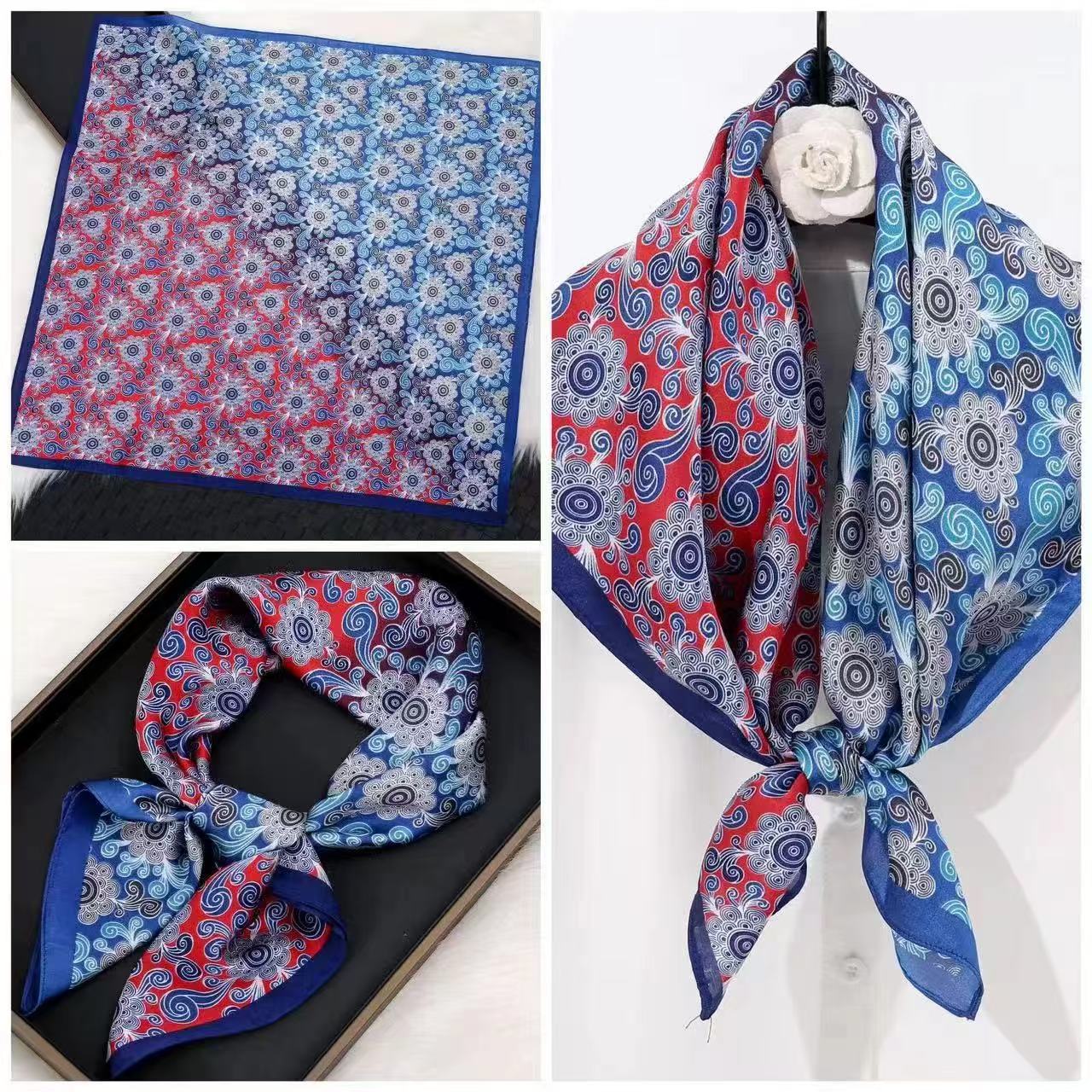 国潮太阳花  70*70 百搭 方巾