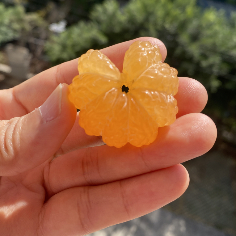 寿山石橘子手把件挂件