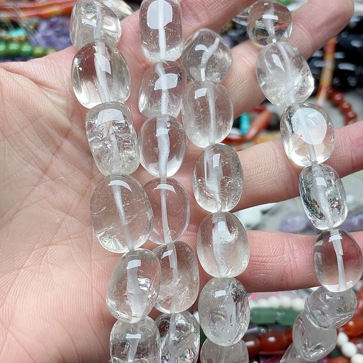 玛瑙/玉髓珠宝半成品未镶嵌一条15x20m白水晶