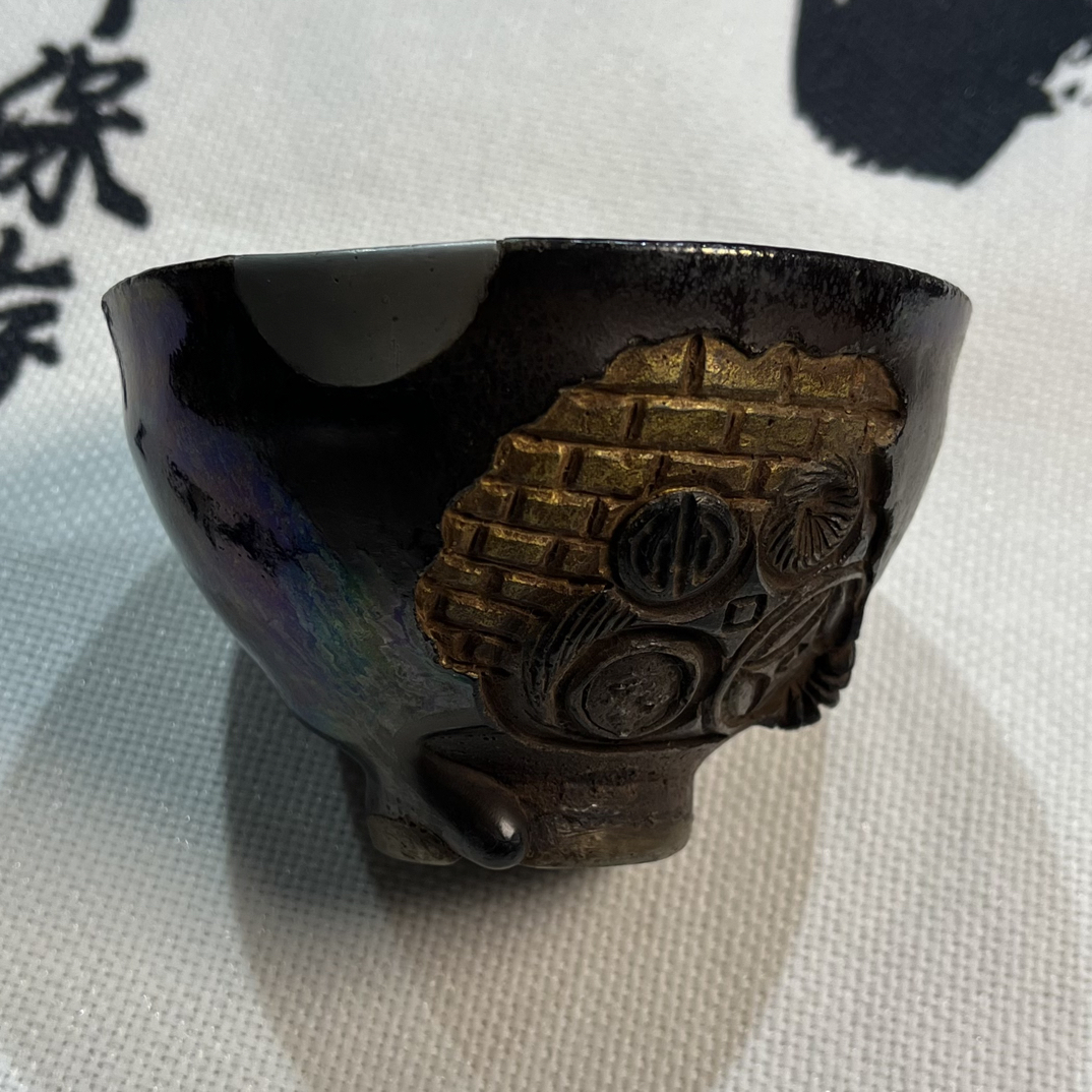龙窑柴烧落灰烧 手工雕刻