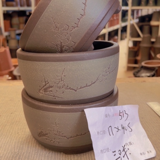 紫砂花盆紫紫砂盆