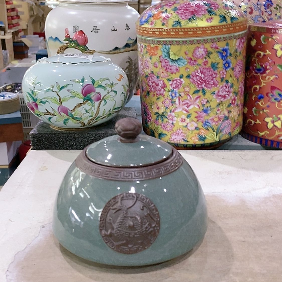 【闪购商品】瓷片陶瓷罐茶叶罐陶瓷