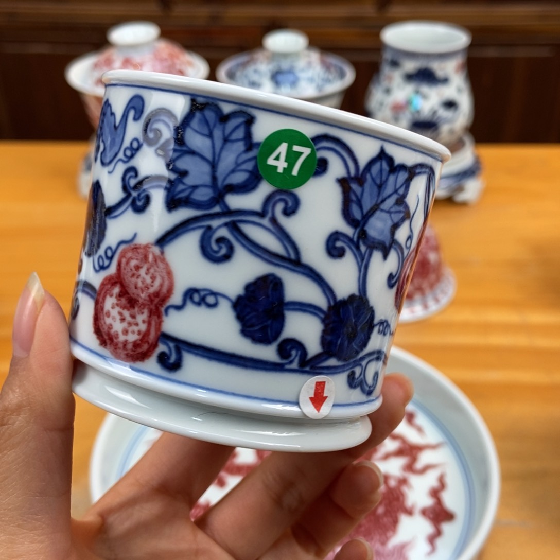 手绘现代茶具非古董