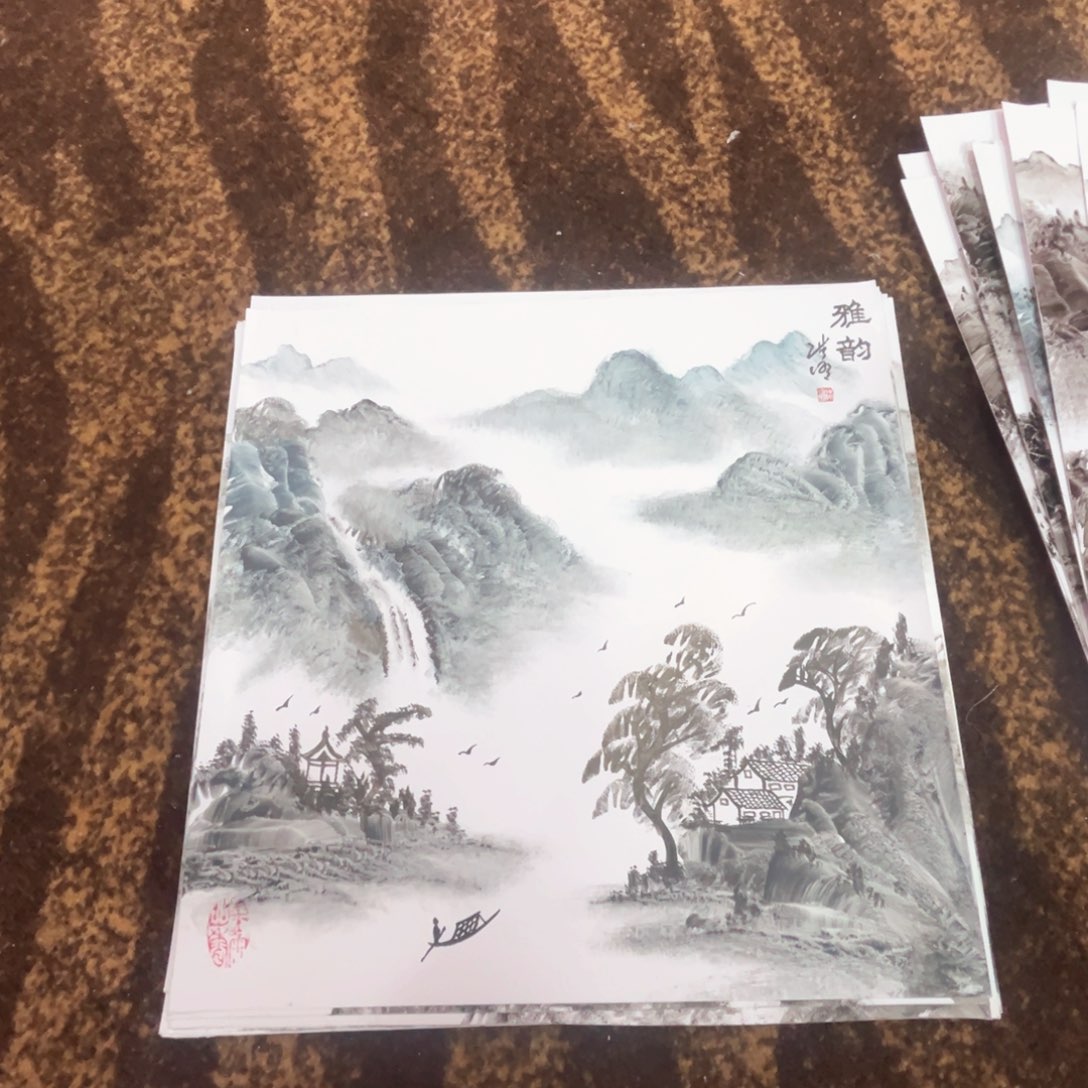 国画李洪明老师40卡纸作品