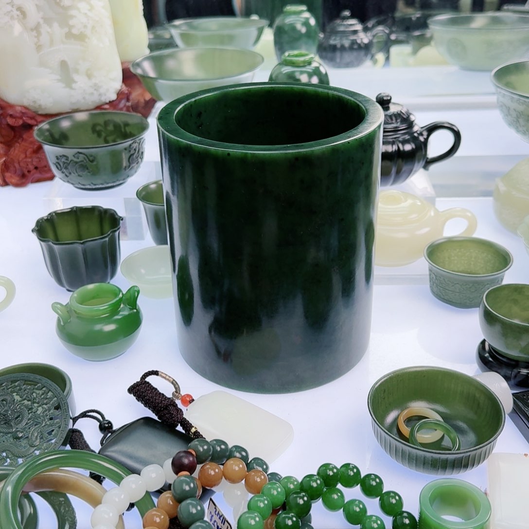 和田玉（碧玉）挂件未镶嵌X*