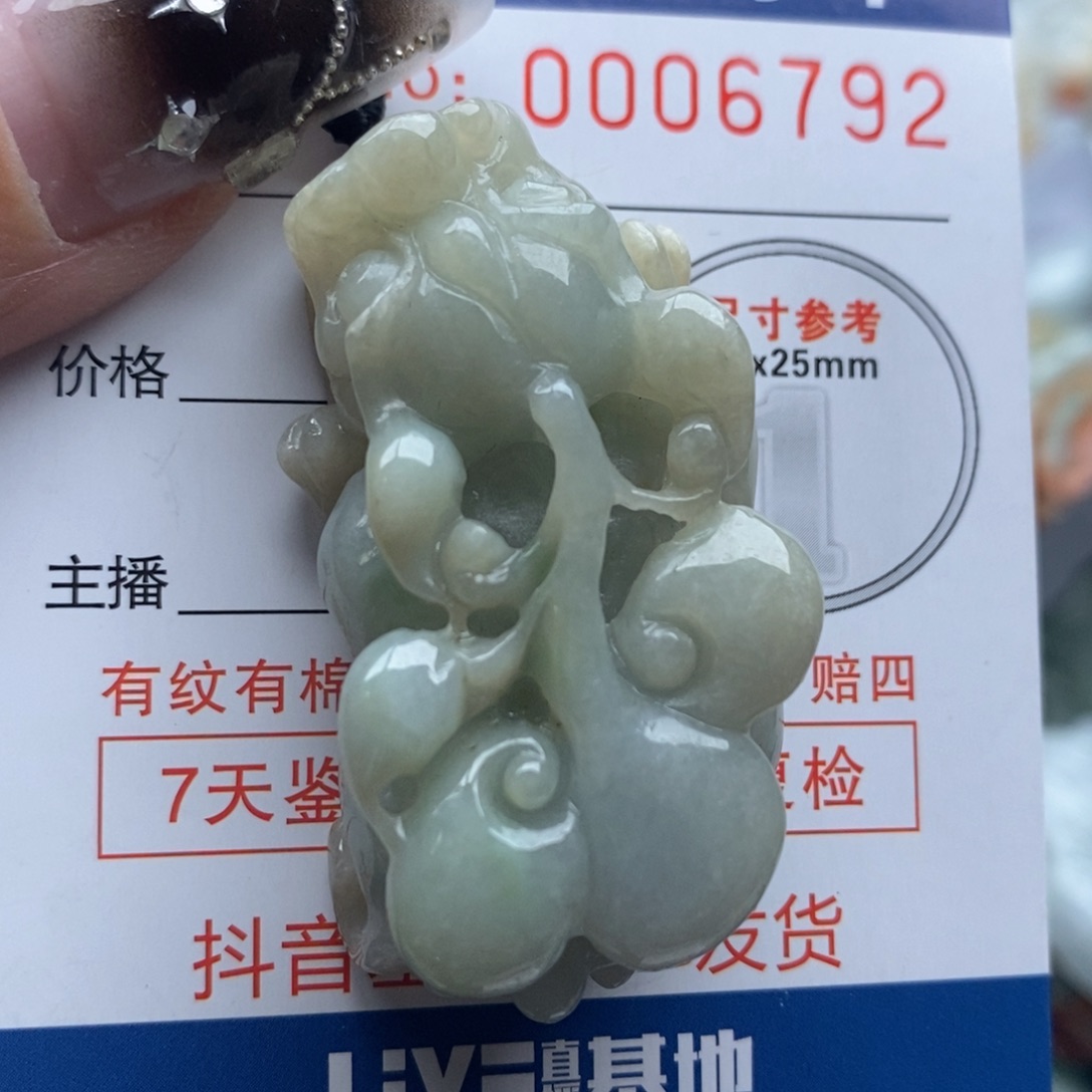 翡翠未镶嵌吊坠(不含链)