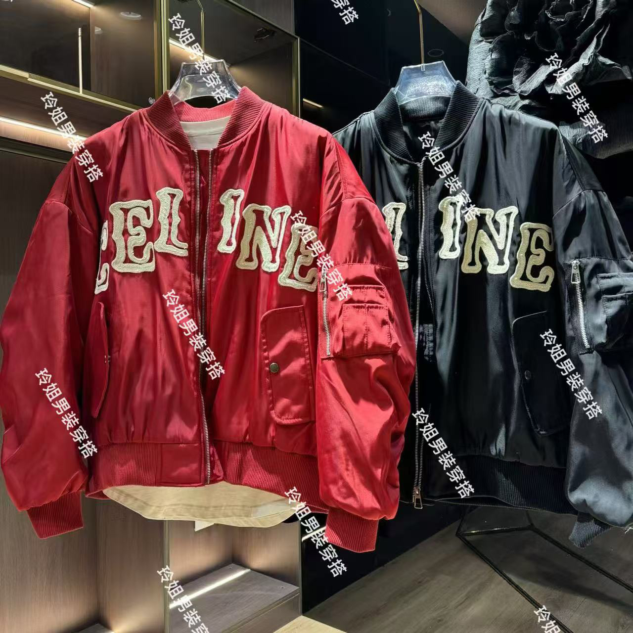 男女情侣棒球领棉服男冬季潮牌宽松时尚夹棉加厚外套百搭夹克上衣