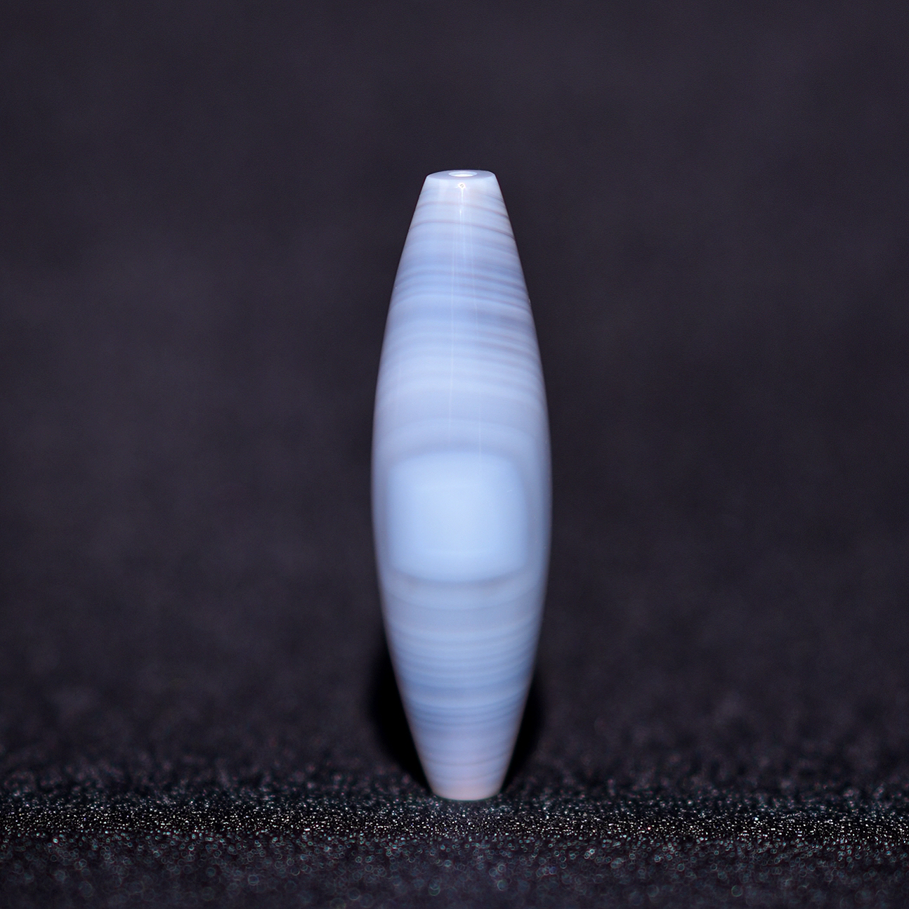 天然蓝沁方眼缠丝玛瑙锁骨珠