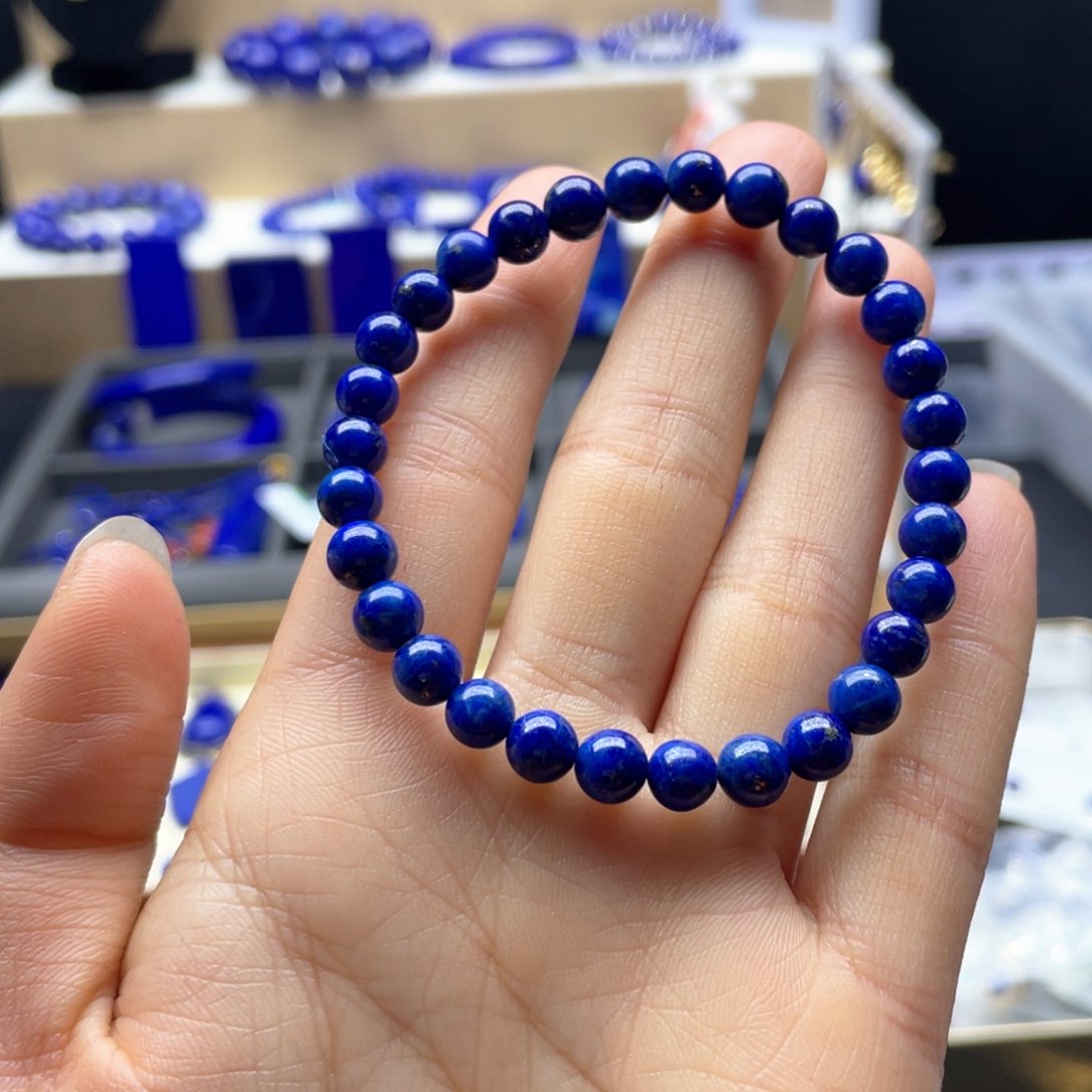 未镶嵌青金石手链6mm出证书福利