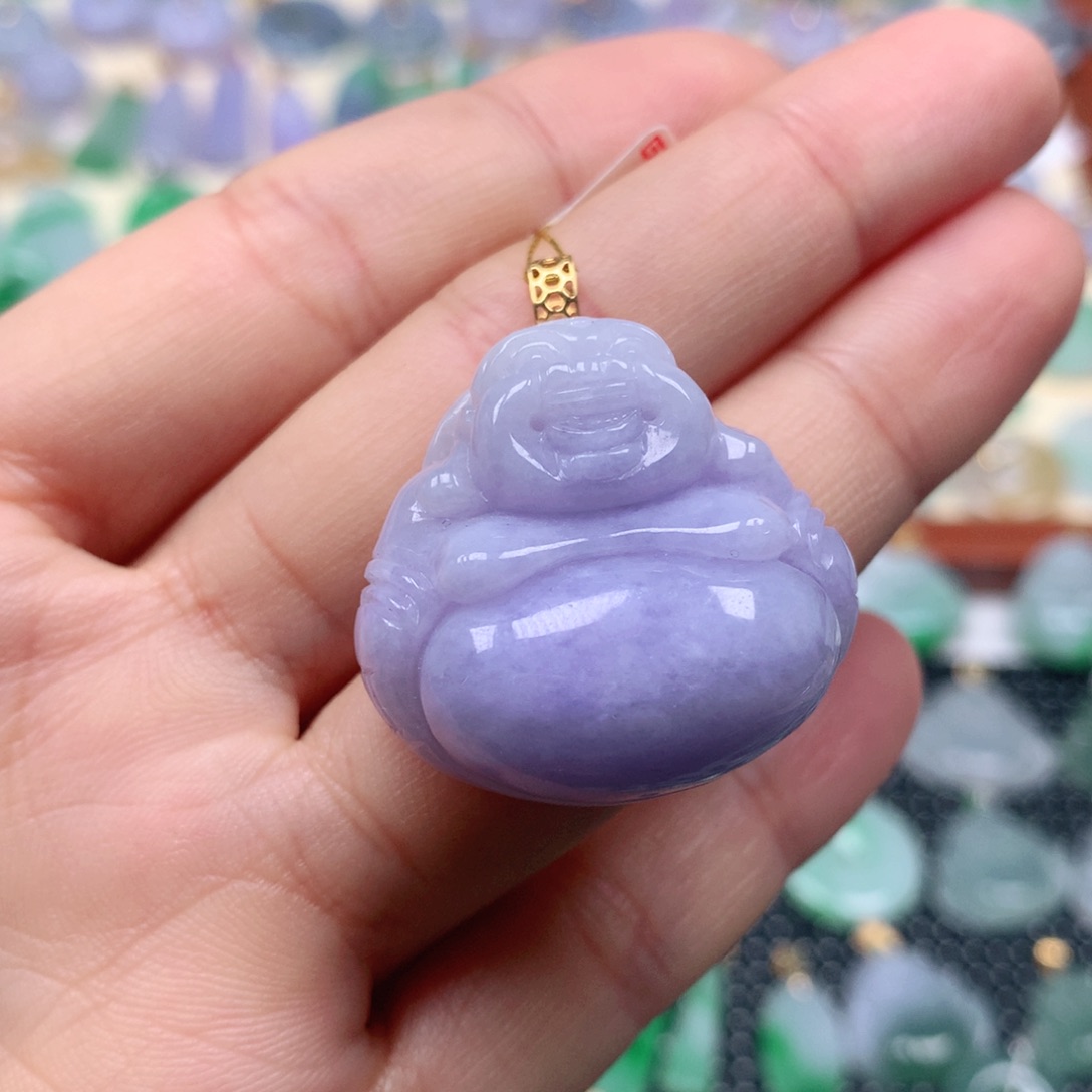 【闪购商品】翡翠吊坠(不含链)18K金镶嵌