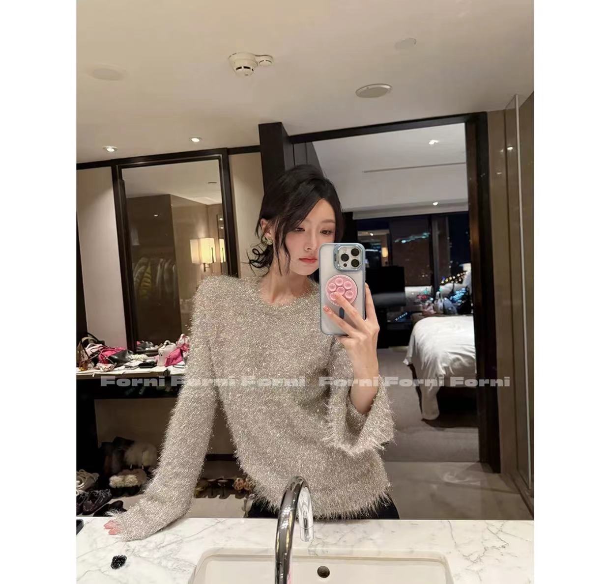 FORNI 欲望都市  重工拉毛套头针织毛衣