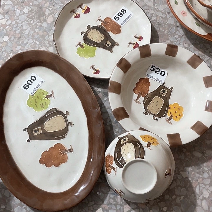 微瑕陶瓷完美主义者勿拍1碗3盘