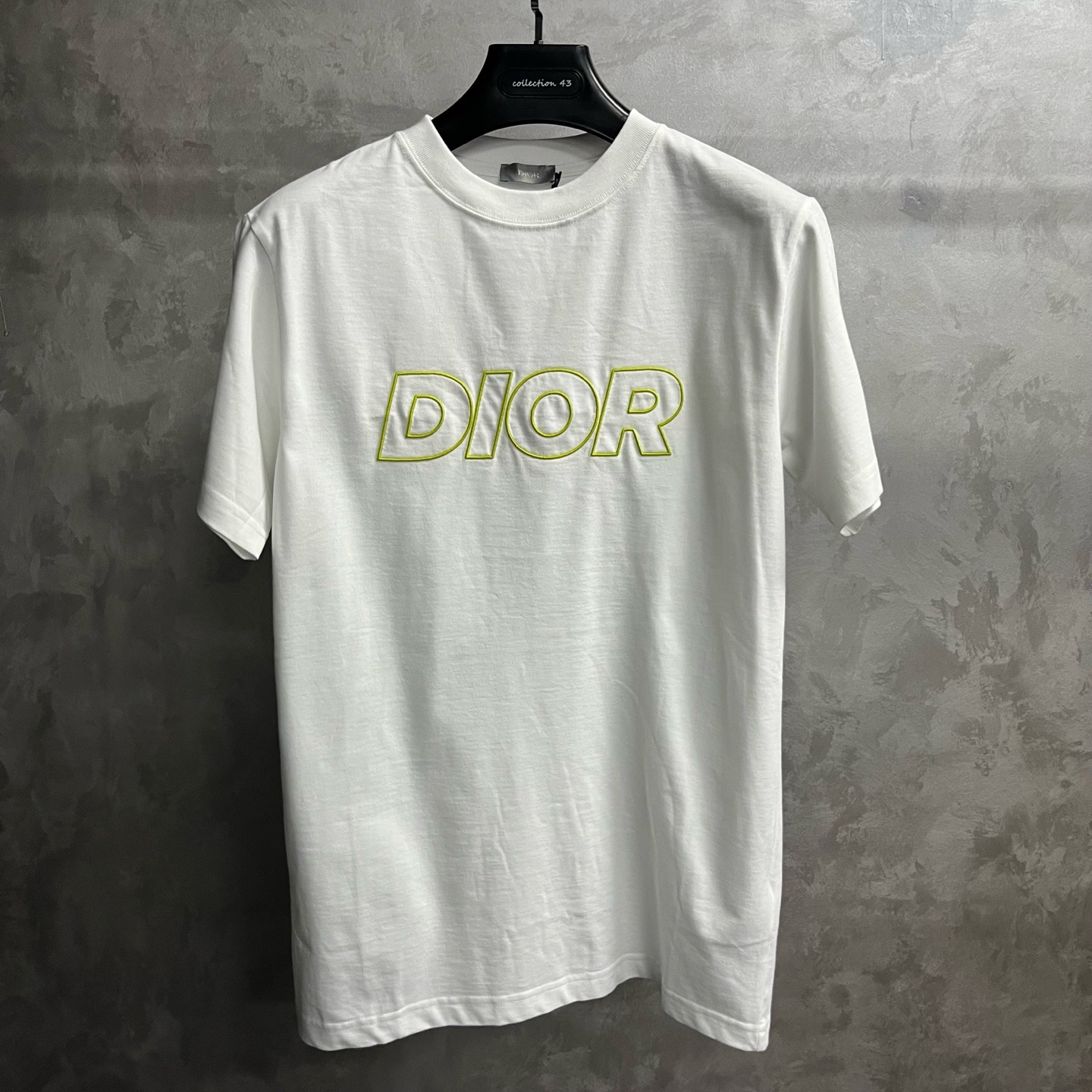 未使用 DIOR/迪奥 白色字母印花圆领套头直筒短袖T恤xxs