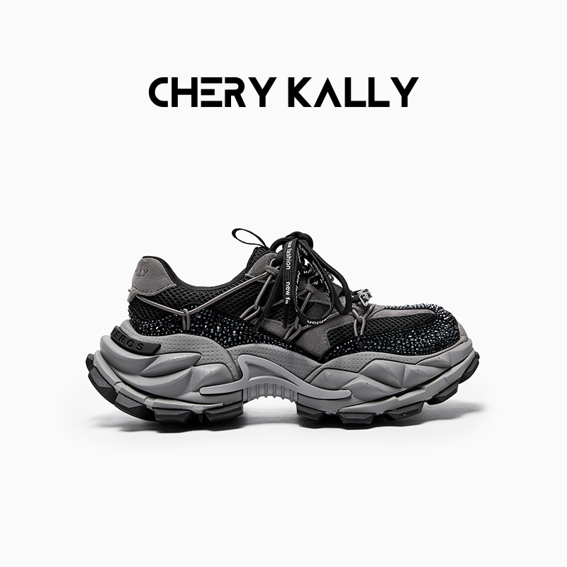 CHERY KALLY厚底透气老爹鞋时尚休闲鞋女鞋增高运动鞋963LD5618