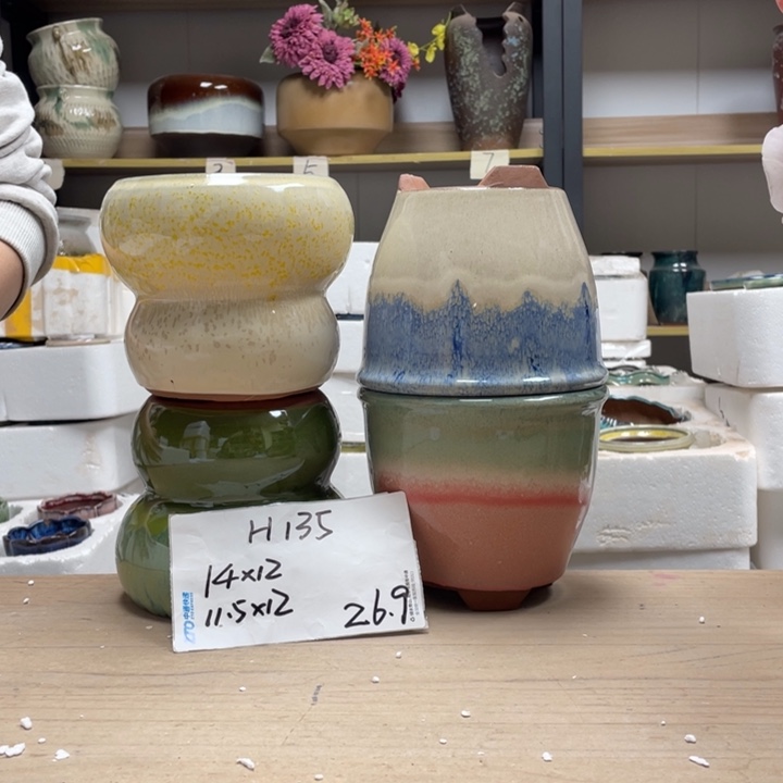 粗陶多肉花盆微瑕135