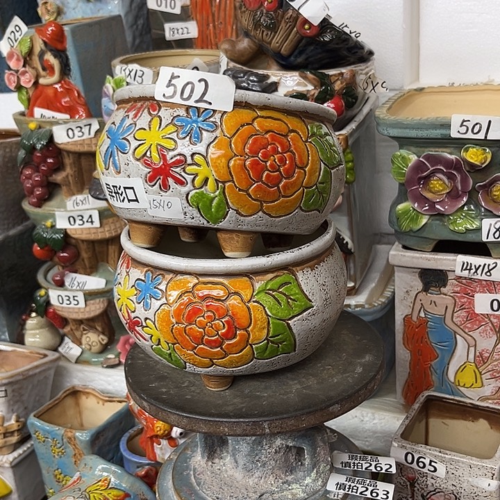 粗陶材质多肉花盆