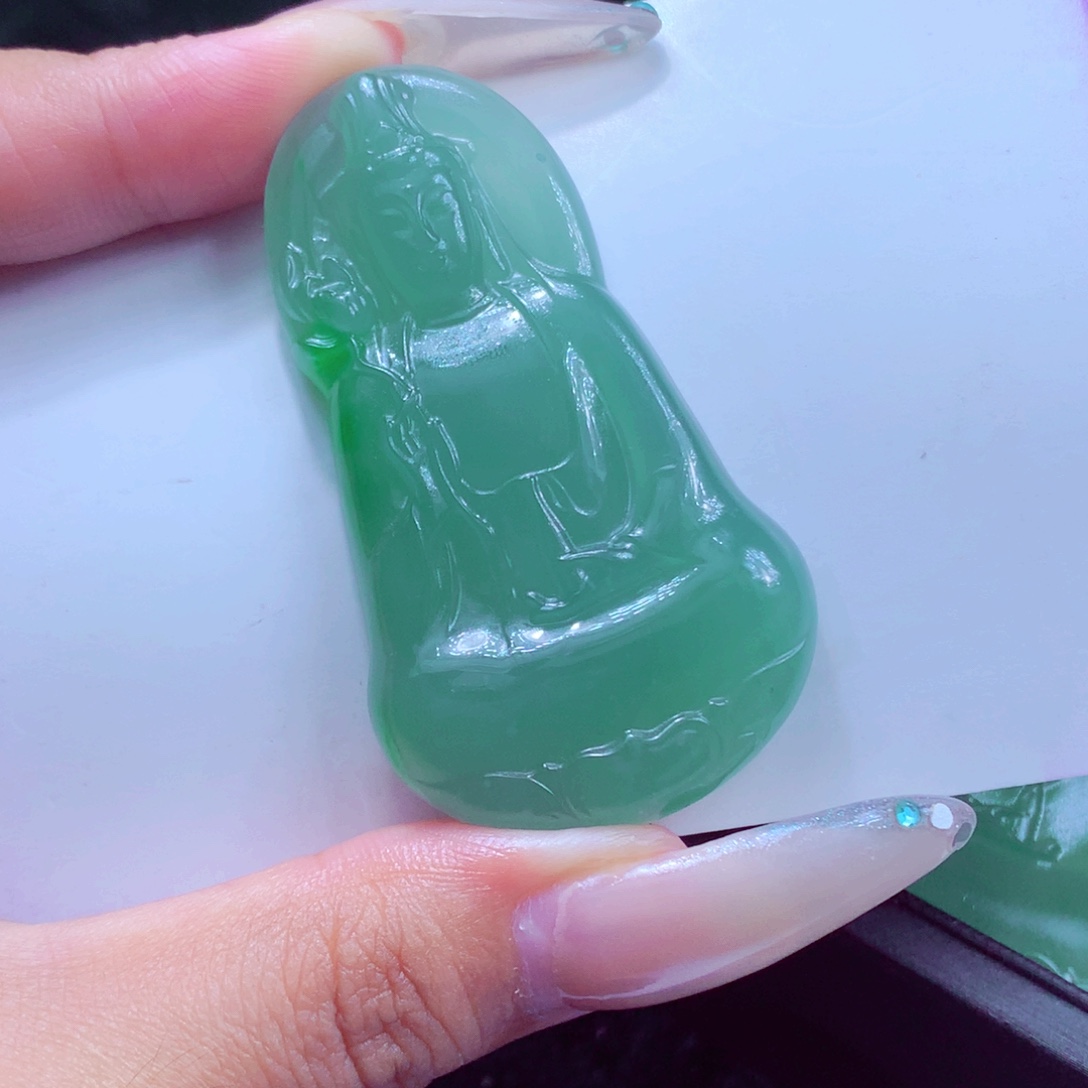 定制翡翠未镶嵌天然缅甸翡翠A货毛货挂件