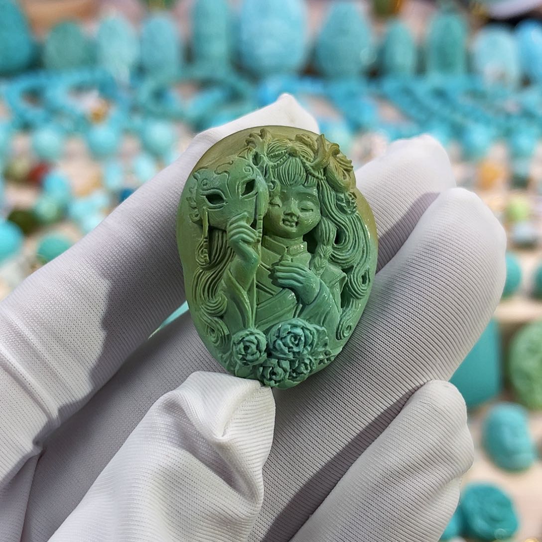 绿松石珠宝奇石未镶嵌