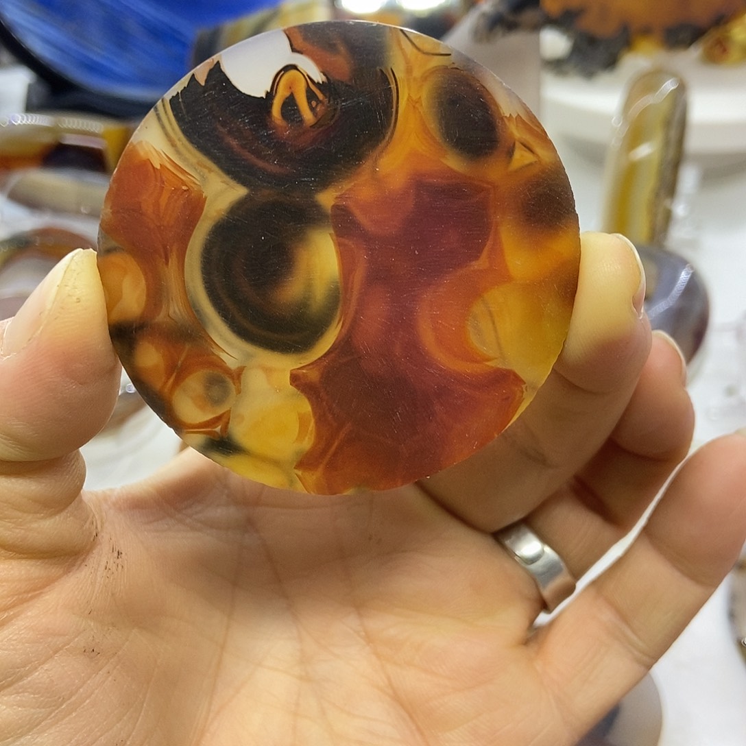 定制玛瑙巴玉玛瑙象形花牌