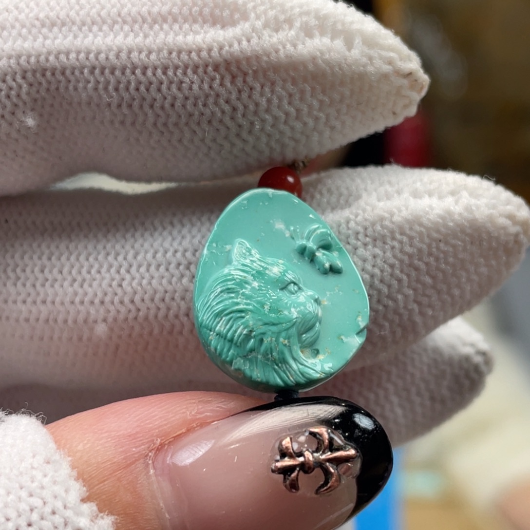 绿松石未镶嵌挂件