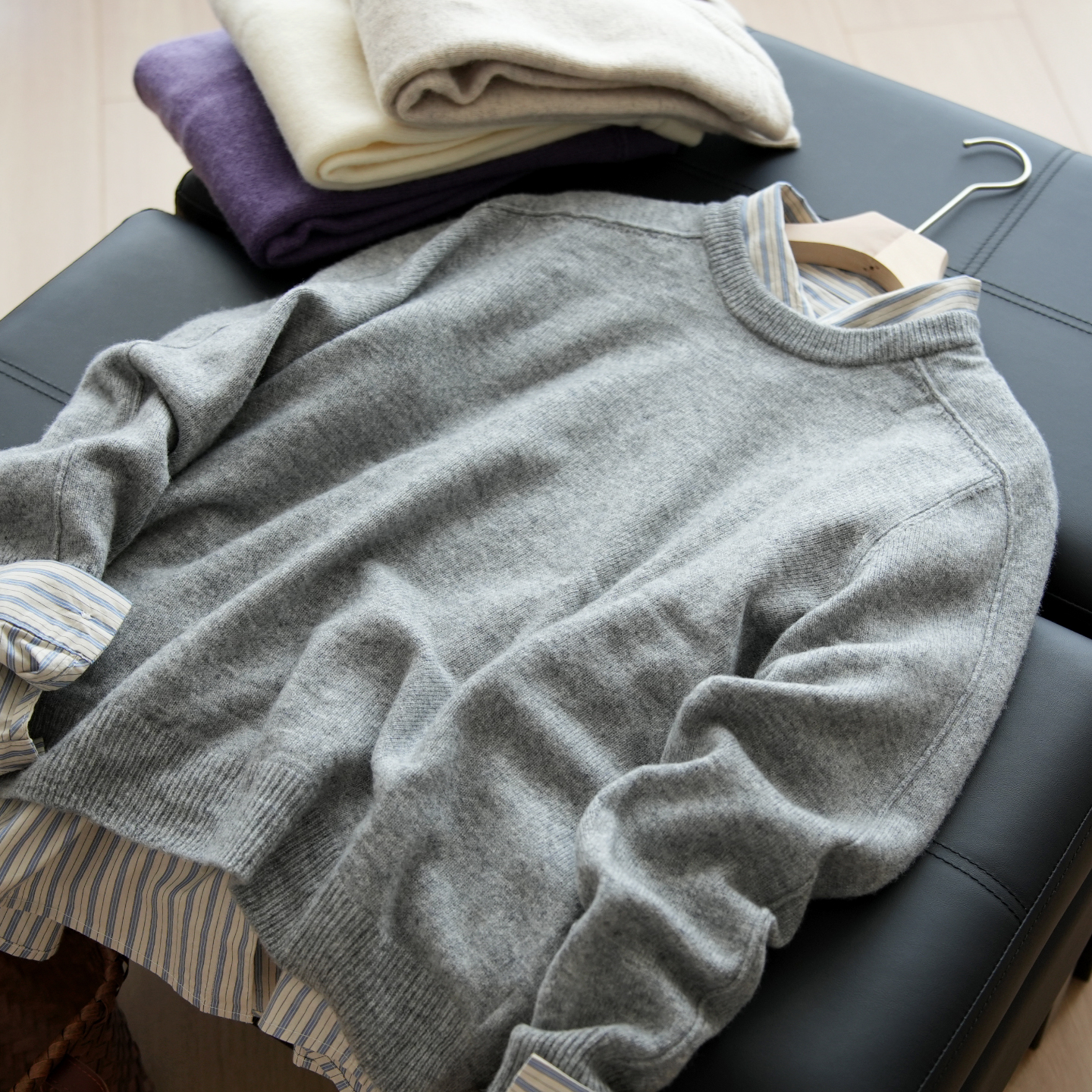 无补 厚款 女士圆领羊毛衫 纯色套头毛衣  秋冬款 89405