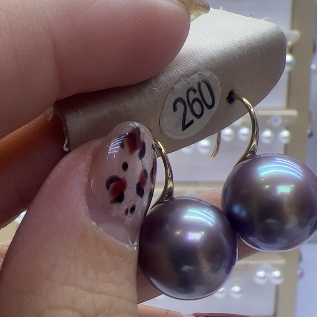 淡水珍珠耳饰18K金镶嵌