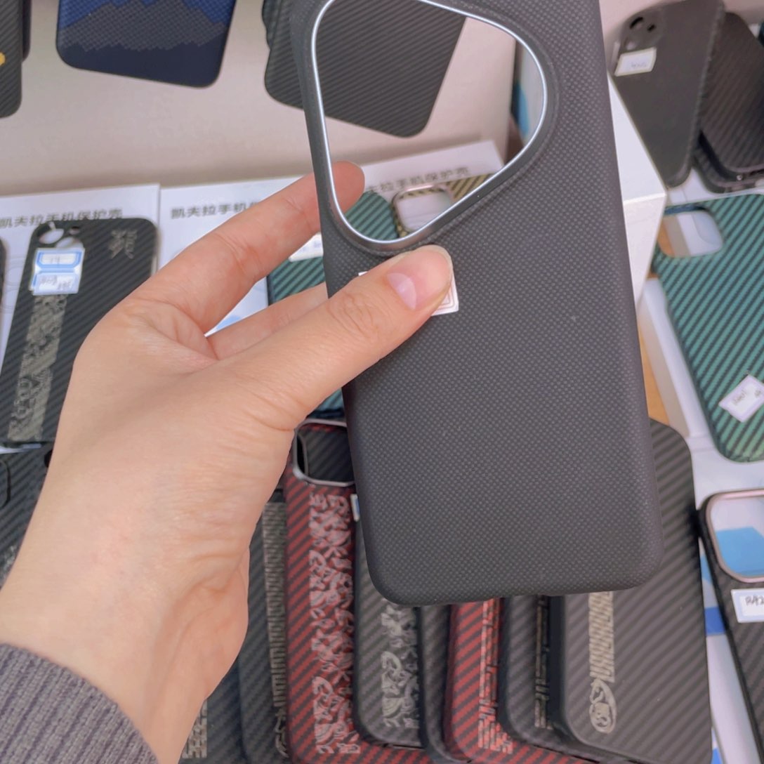 P80pro黑灰平纹无磁吸凯夫拉