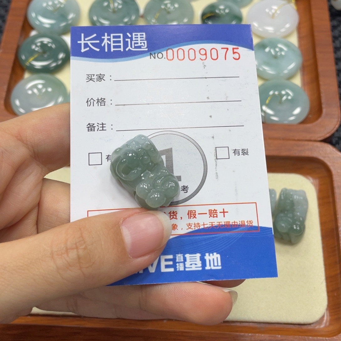 翡翠颈饰未镶嵌翡翠吊坠x 9075