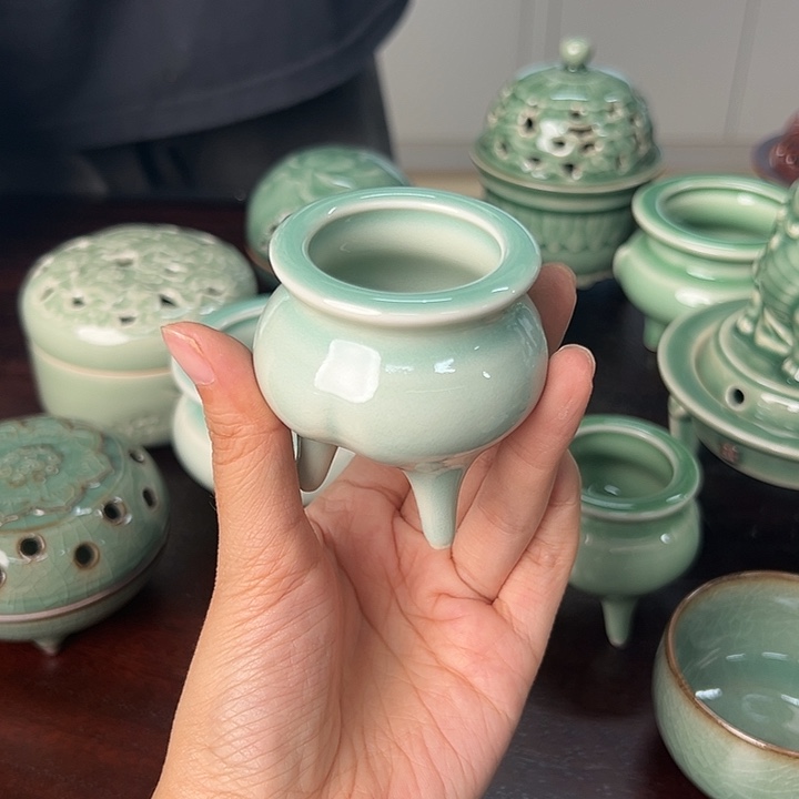 龙泉云间青瓷小米茶器