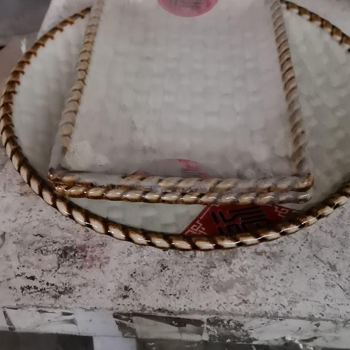 碗3只福字麻花长盘圆盘